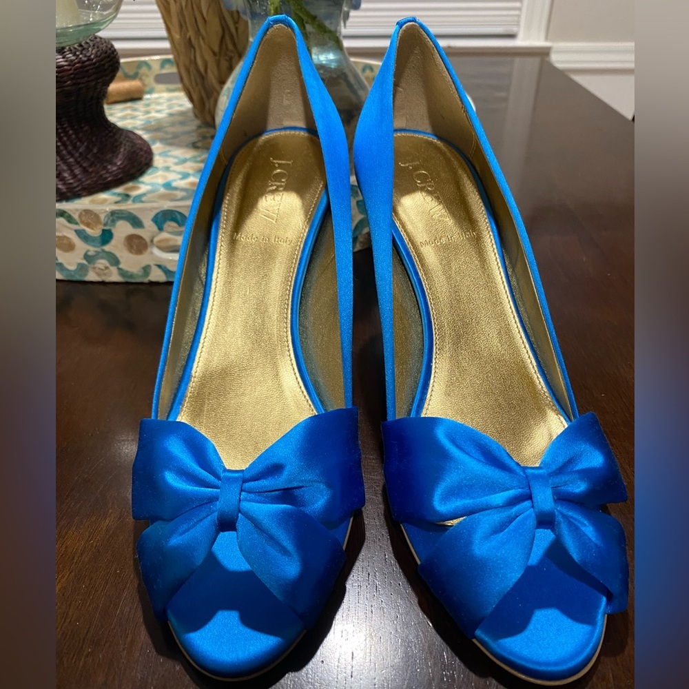 J. Crew never worn turquoise pumps (8.5)